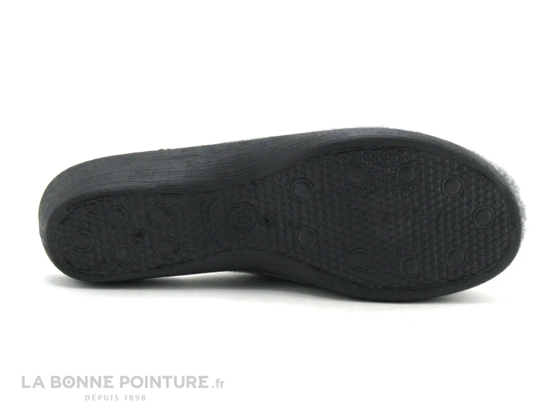 Lollans FJBG015 - Gris - 2 Fleurs Brodees Roses - Pantoufle Mule Femme 5 Lollans FJBG015 - Gris - 2 Fleurs Brodees Roses - Pantoufle Mule Femme - Image 3