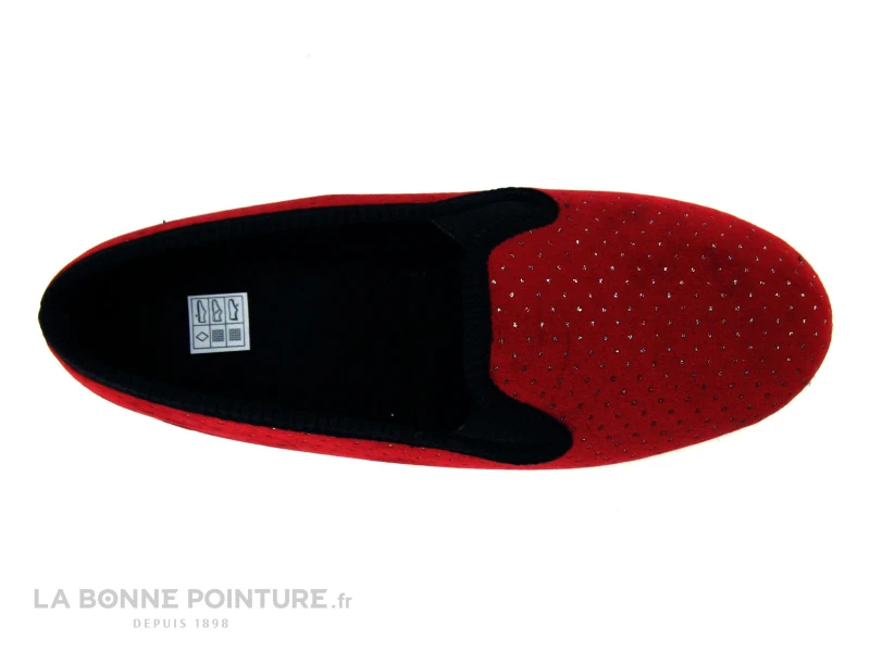 RYB 102 ALBA - Bordeaux - Pois Argent - Chausson Talon Compense 4 RYB 102 ALBA - Bordeaux - Pois Argent - Chausson Talon Compense - Image 2