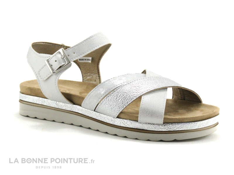 Morans MOUSTIKA 26145 Blanc Argent - Sandale Femme 3 Morans MOUSTIKA 26145 Blanc Argent - Sandale Femme