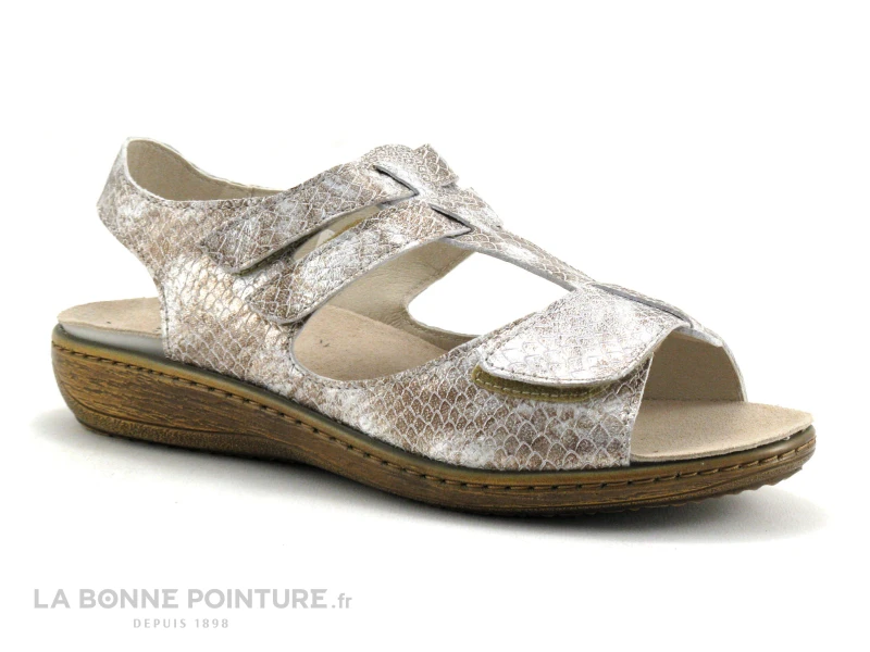 3 Points De Suspension KIZUT - Serpent Beige - Sandale Confort 7 3 Points De Suspension KIZUT - Serpent Beige - Sandale Confort - Image 5