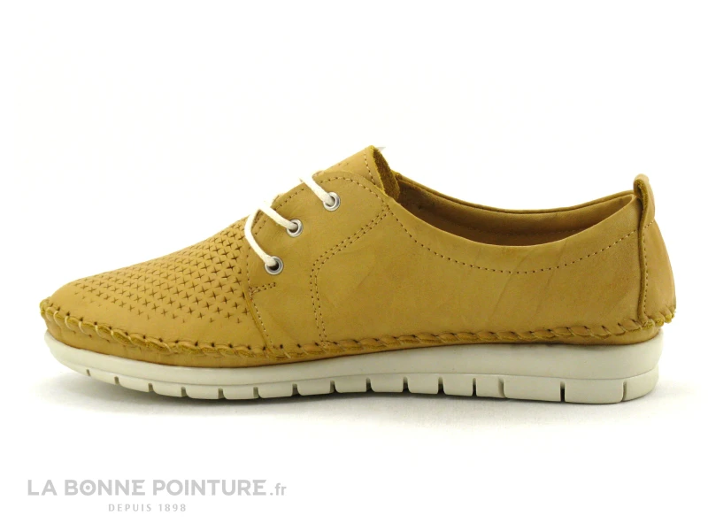 Morans MAGIKA Moutarde - Chaussure A Lacet Femme Cuir Jaune 5 Morans MAGIKA Moutarde - Chaussure A Lacet Femme Cuir Jaune - Image 3