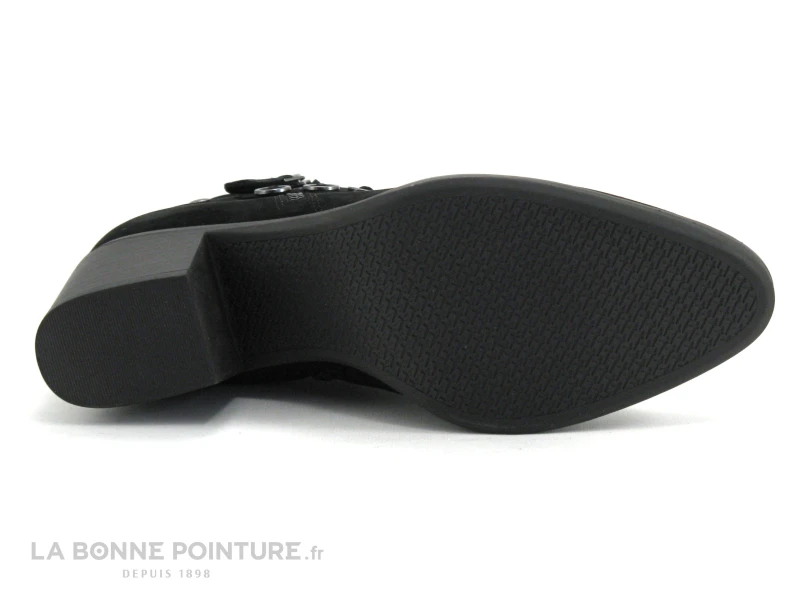 Tamaris 1-25358-23 Black - Boots Western Cuir Velours Noir 9 Tamaris 1-25358-23 Black - Boots Western Cuir Velours Noir - Image 7