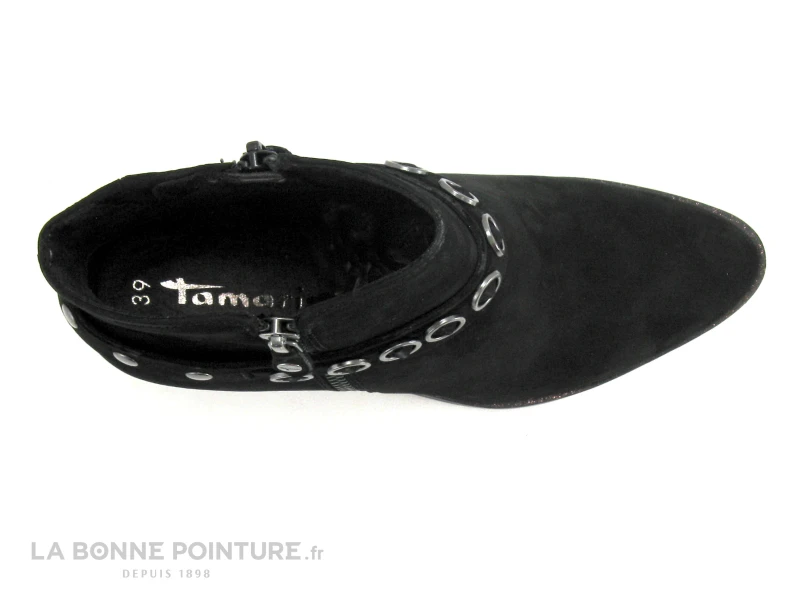 Tamaris 1-25358-23 Black - Boots Western Cuir Velours Noir 8 Tamaris 1-25358-23 Black - Boots Western Cuir Velours Noir - Image 6