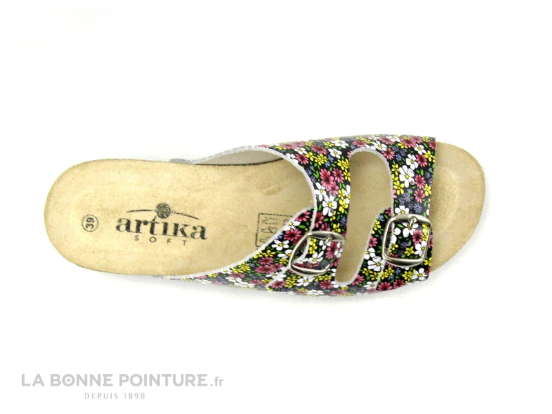 Artika GADIN Margy Yellow - Fleurs Multicolores - Mule Confort F 6 Artika GADIN Margy Yellow - Fleurs Multicolores - Mule Confort F – Image 4