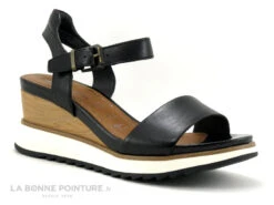 Tamaris 1-28015-26 001 Black - Sandale Noire Talon Haut Compense -Chaussures Pour Femmes cd24607c73b9e66c561f35ea11d5d5ef img 6750.jpg 155532