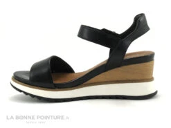 Tamaris 1-28015-26 001 Black - Sandale Noire Talon Haut Compense -Chaussures Pour Femmes cd24607c73b9e66c561f35ea11d5d5ef img 6752.jpg 155528