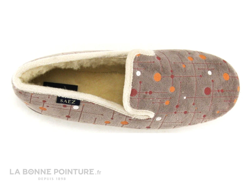 Saez 001 Planet Beige Rose - Chausson Fourre Laine Femme 5 Saez 001 Planet Beige Rose - Chausson Fourre Laine Femme - Image 3