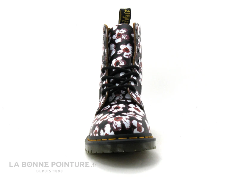 Dr. Martens Dr Martens 1460 PASCAL Black Red - Pansy Fayre Vintage - Boots Fleurs 4 Dr. Martens Dr Martens 1460 PASCAL Black Red - Pansy Fayre Vintage - Boots Fleurs - Image 2