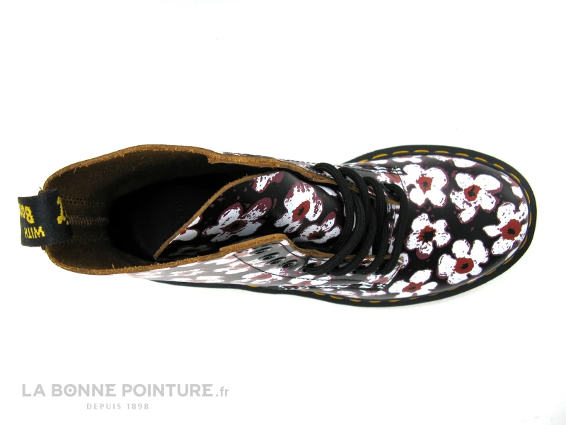 Dr. Martens Dr Martens 1460 PASCAL Black Red - Pansy Fayre Vintage - Boots Fleurs 8 Dr. Martens Dr Martens 1460 PASCAL Black Red - Pansy Fayre Vintage - Boots Fleurs - Image 6