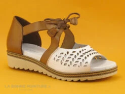 Dorking ESPE D8773-TX - Blanc Marron - Sandale Femme Avec Contrefort -Chaussures Pour Femmes cd24607c73b9e66c561f35ea11d5d5ef img 7557.jpg 169014