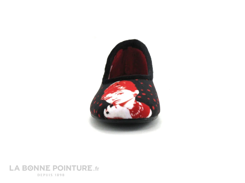 Ouf Tempo COMINO Noir Rouge - Audrey Hepburn - Pantoufle Ballerine 4 Ouf Tempo COMINO Noir Rouge - Audrey Hepburn - Pantoufle Ballerine - Image 2