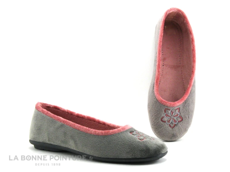 RYB 600W68 Gris Rose - Pantoufle Ballerine 2 RYB 600W68 Gris Rose - Pantoufle Ballerine