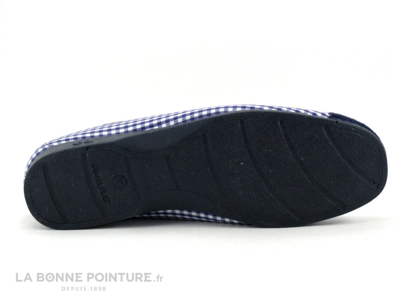 Semelflex DENISE 2 Marine - Carreaux - Pantoufle Ballerine 7 Semelflex DENISE 2 Marine - Carreaux - Pantoufle Ballerine - Image 5