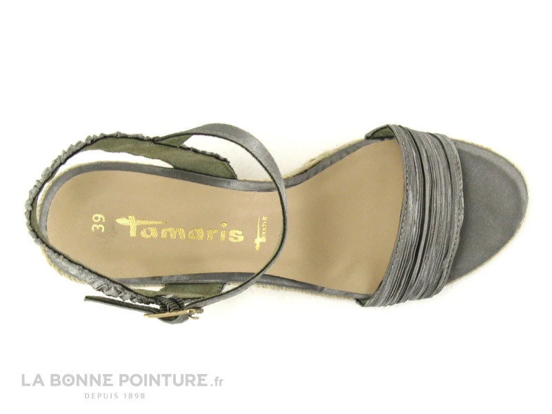 Tamaris 1-28360-28 Emerald Pleats - Nu-pieds Talon Compense 8 Tamaris 1-28360-28 Emerald Pleats - Nu-pieds Talon Compense - Image 6