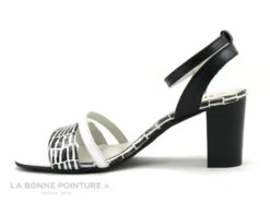 DE CI De La - VULPIN - Noir Blanc Croco - Sandale Talon Haut -Chaussures Pour Femmes cd24607c73b9e66c561f35ea11d5d5ef img 8342.jpg 158064