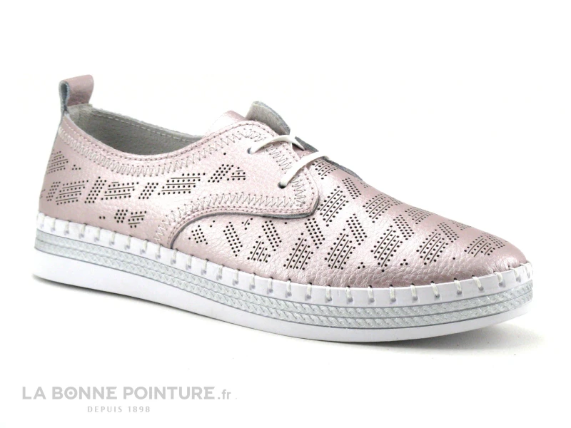 Morans WIDOIS Rose Metallise - Perforations - Chaussure Basse Femme 8 Morans WIDOIS Rose Metallise - Perforations - Chaussure Basse Femme - Image 6
