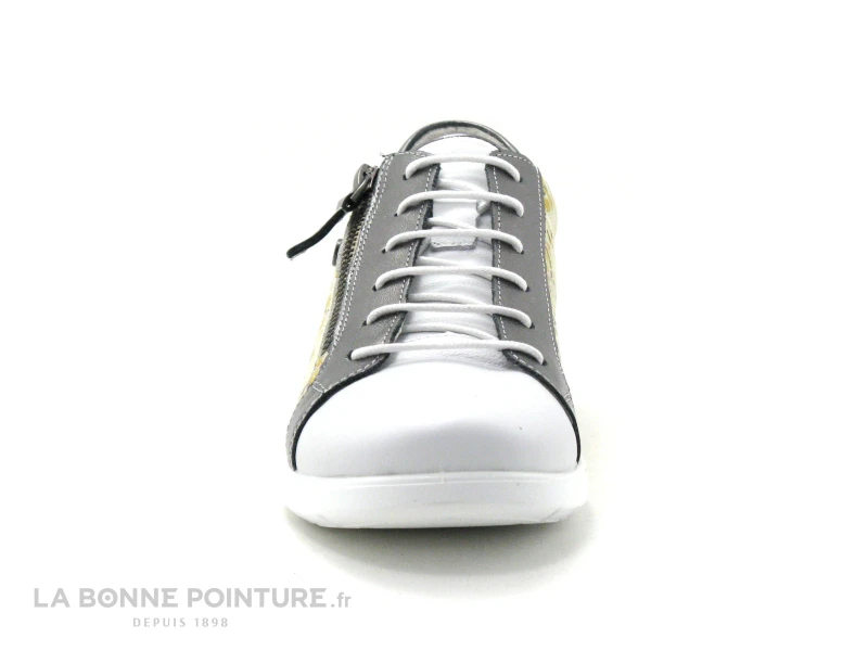 Inea FARFADET Blanc Jaune - Basket Femme Lacet Et Zip 4 Inea FARFADET Blanc Jaune - Basket Femme Lacet Et Zip - Image 2