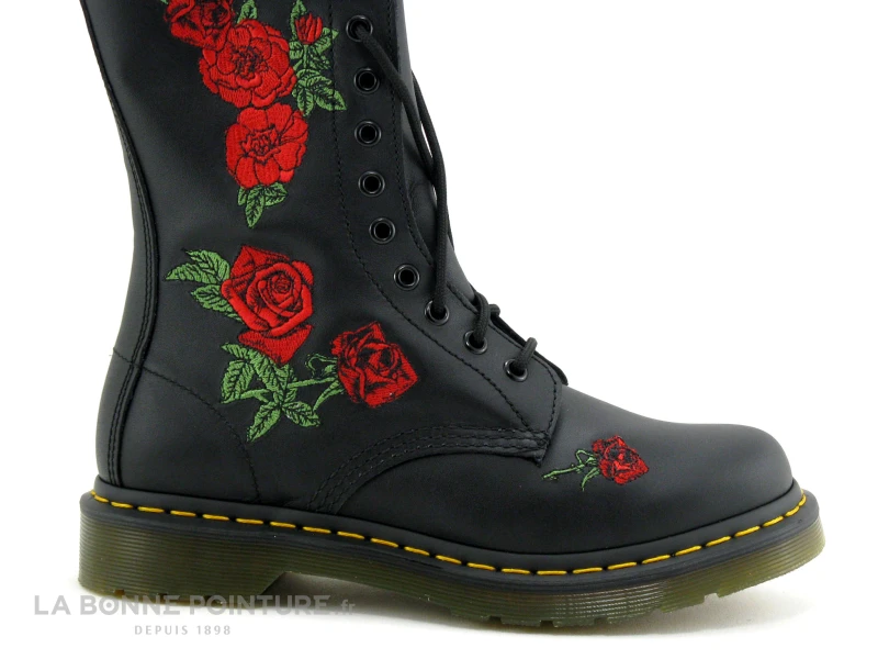 Dr. Martens DR Martens 1914 VONDA Black - Roses Brodees - Bottine 7 Dr. Martens DR Martens 1914 VONDA Black - Roses Brodees - Bottine - Image 5