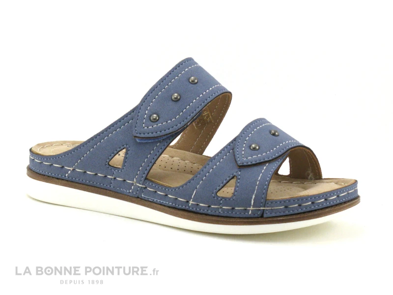 Morans BRIEC Bleu - Mule Femme Reglable Avec Velcro 3 Morans BRIEC Bleu - Mule Femme Reglable Avec Velcro