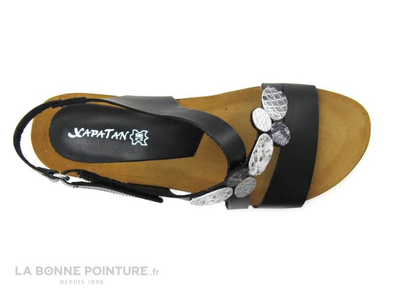 Xapatan 1062 Noir - Nu-pieds Femme - Talon Compense 7 Xapatan 1062 Noir - Nu-pieds Femme - Talon Compense - Image 5