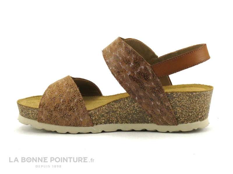 Jordana 2985 Marron - 2 Velcros - Sandale Talon Compense 5 Jordana 2985 Marron - 2 Velcros - Sandale Talon Compense - Image 3