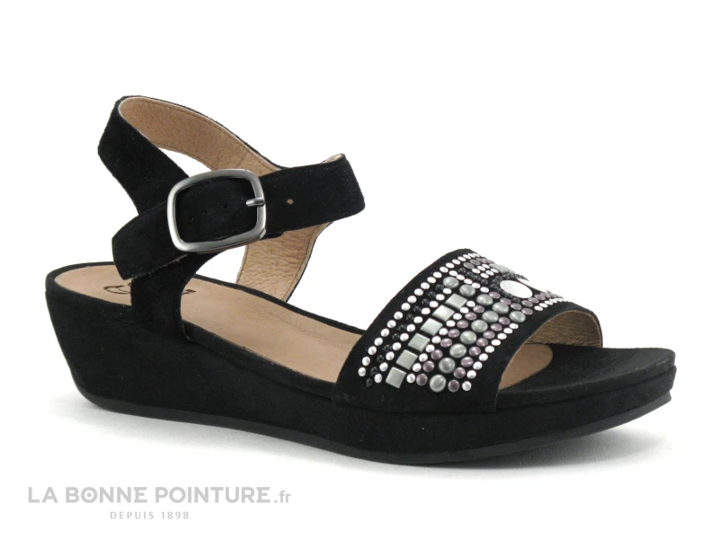 MamZelle LIVET Velours Noir - CS52R04 - Nu-pieds Femme 7 MamZelle LIVET Velours Noir - CS52R04 - Nu-pieds Femme - Image 5