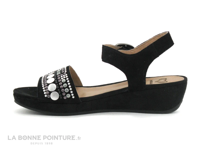 MamZelle LIVET Velours Noir - CS52R04 - Nu-pieds Femme 5 MamZelle LIVET Velours Noir - CS52R04 - Nu-pieds Femme - Image 3