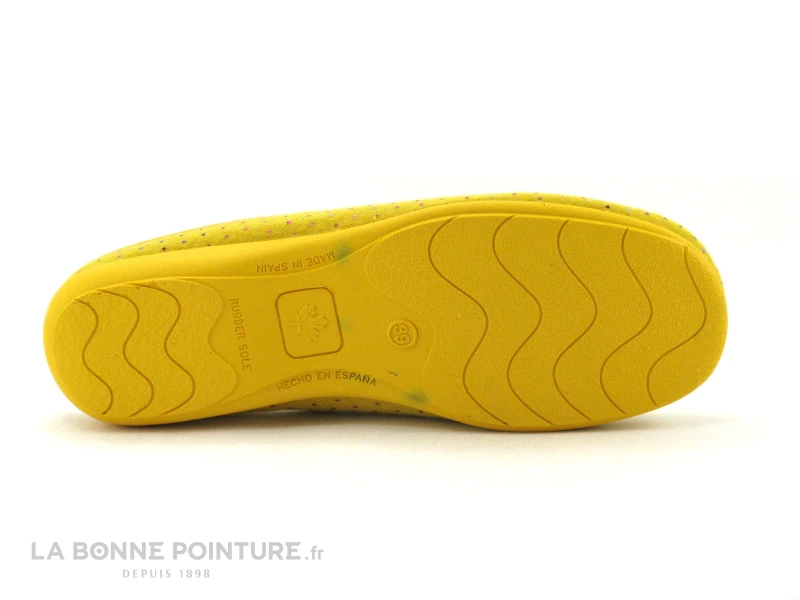 Ouf BESSINE Ocre - Pantoufle Mule Jaune Pois Multicolores 6 Ouf BESSINE Ocre - Pantoufle Mule Jaune Pois Multicolores - Image 4