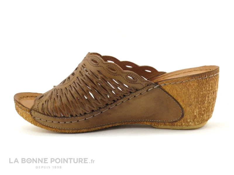 Karyoka GENI Marron - Mule Femme - Talon Compense 5 Karyoka GENI Marron - Mule Femme - Talon Compense - Image 3