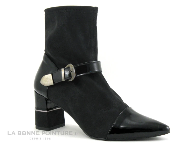 Cardenal CANNES - CL3406 - Verni Noir - Nubuck Noir - Boots Talon 7 Cardenal CANNES - CL3406 - Verni Noir - Nubuck Noir - Boots Talon - Image 5