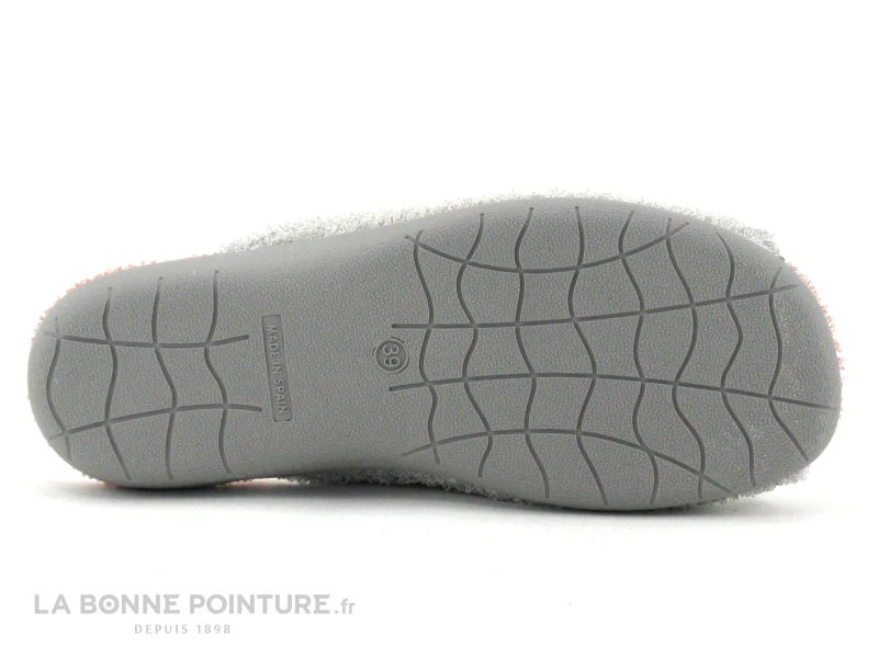 Zels 6439 Gris Rose - Pantoufle Mule Femme Bout Ouvert 6 Zels 6439 Gris Rose - Pantoufle Mule Femme Bout Ouvert - Image 4