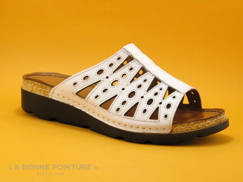 Karyoka IBOU Blanc - Mule Blanche - Talon Compense 3 Karyoka IBOU Blanc - Mule Blanche - Talon Compense
