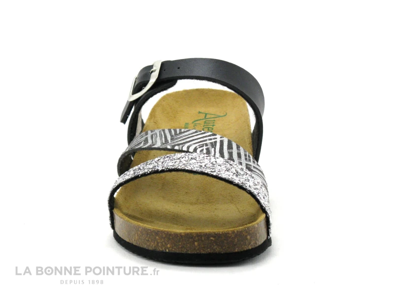 Autenti 6810229 Noir Paillettes Argent - Mule Talon Compense 4 Autenti 6810229 Noir Paillettes Argent - Mule Talon Compense - Image 2